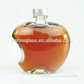 280ml custom made apple shape whisky glass wine bottle, maple syrup glass bottle, oilve oil glass bottle